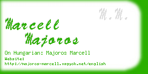 marcell majoros business card